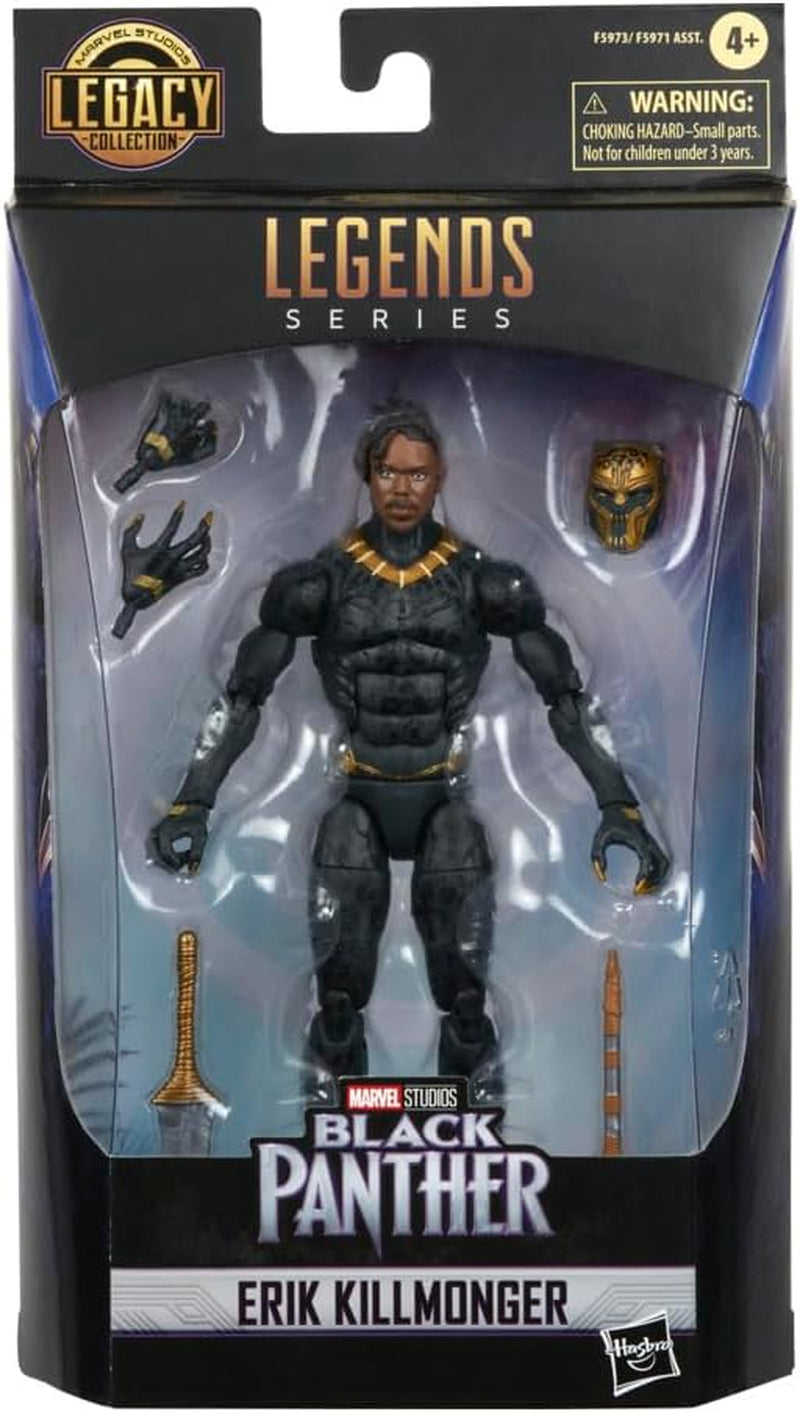 Hasbro Marvel Legends Series Black Panther Legacy Collection Killmonger 15 cm verzamelfiguur met 5 accessoires Actiefiguren Naty Shop