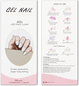 JMEOWIO Nagelfolie Glitter Gel Nagelfolie Zelfklevende nagelsticker UV-verhardende nageldecoratie Ontwerpaccessoires