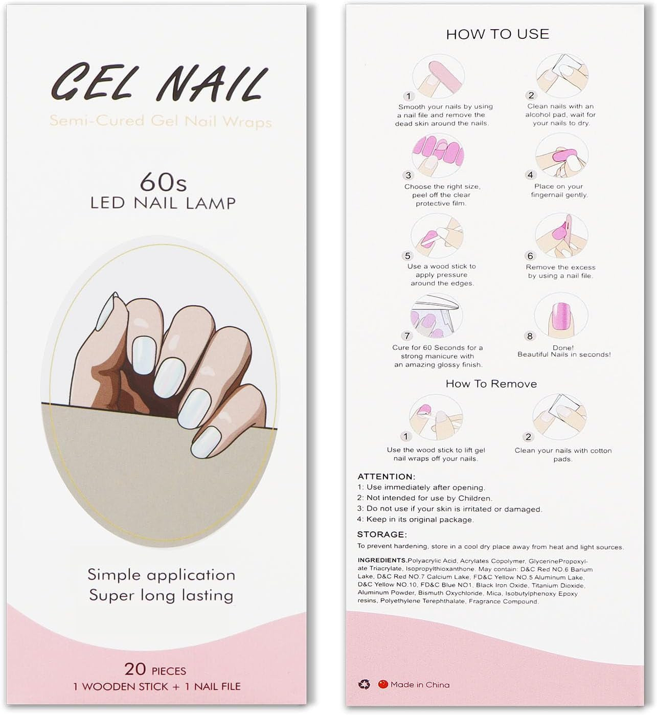 JMEOWIO Nagelfolie Glitter Gel Nagelfolie Zelfklevende nagelsticker UV-verhardende nageldecoratie Ontwerpaccessoires
