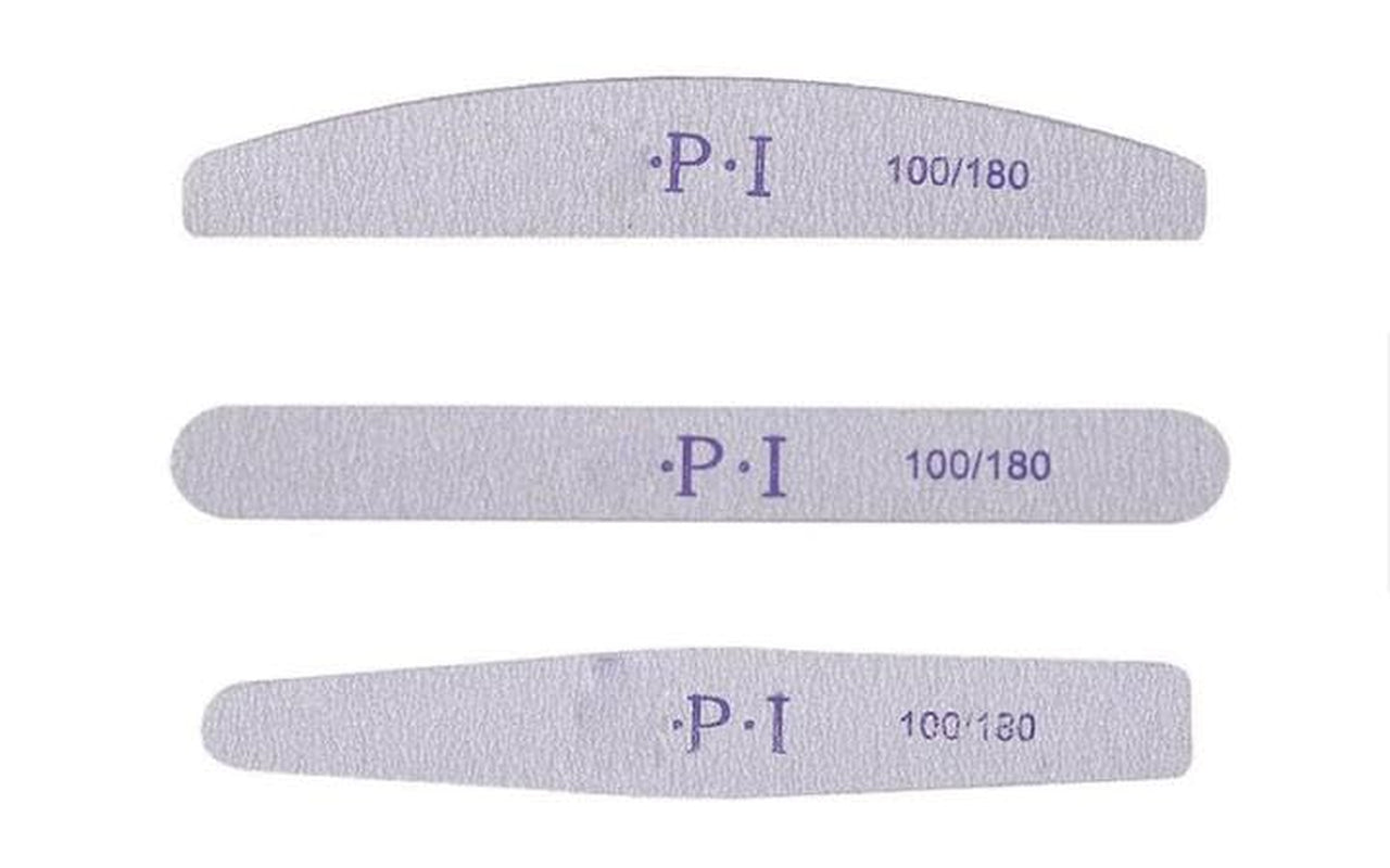 3-delige nagelvijlset, nagelvijlen voor gelnagels, slijtvaste en wasbare gelnagelaccessoires, professionele nagelvijl 100/180 met 3 vormen, wit
