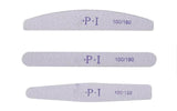 3-delige nagelvijlset, nagelvijlen voor gelnagels, slijtvaste en wasbare gelnagelaccessoires, professionele nagelvijl 100/180 met 3 vormen, wit