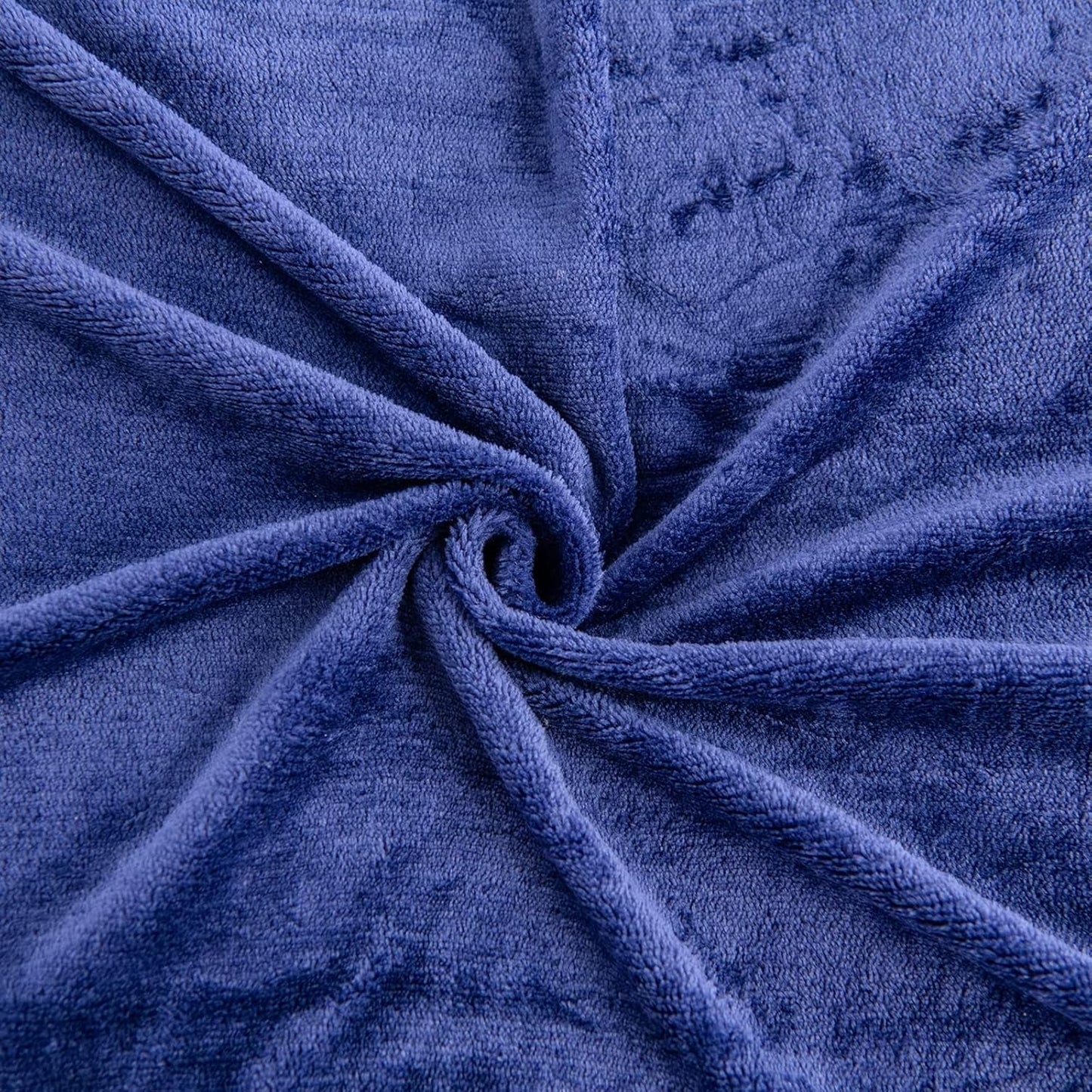 Kono Sherpa fleece deken, 150 x 200 cm, zacht, gezellig, pluizig, omkeerbaar, microvezel, vaste dekens voor bed, bank, bank (marineblauw, dubbel/dubbel) Bedden en dekens Besuche den KONO-Store
