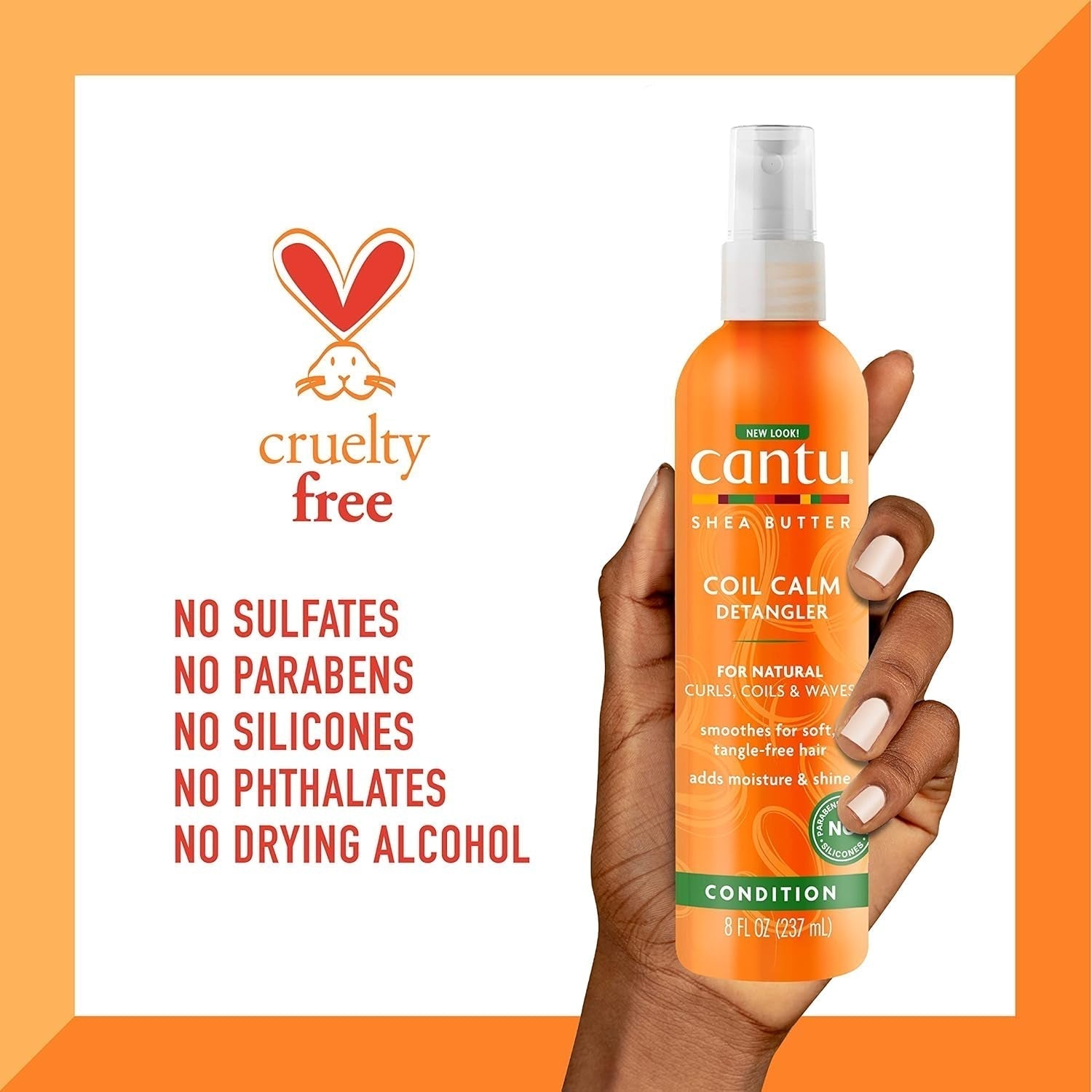 Cantu Coil Calm Detangling Spray, Shea, Krullend Haar, 237ml Ontwarrende producten Naty Shop