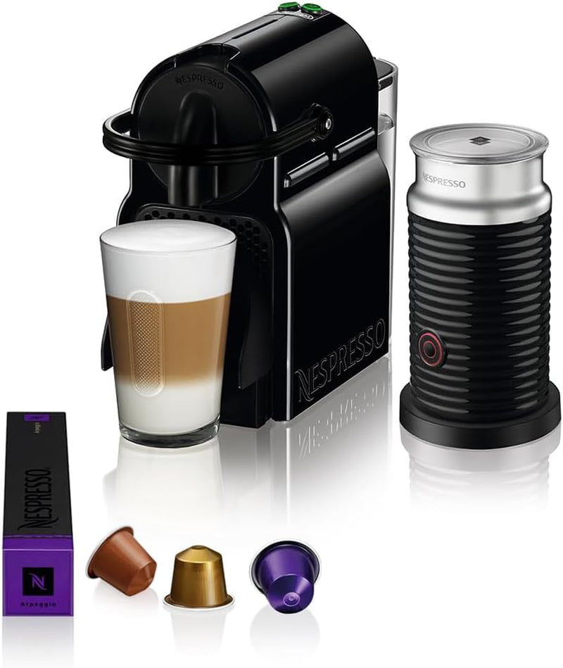 Nespresso capsule-espressomachine De'Longhi EN 80.B Inissia, hogedrukpomp en energiebesparende functie, automatische uitschakeling na 9 minuten, kopjesvolume voor espresso en lungo, watertank van 0,7 l, zwart