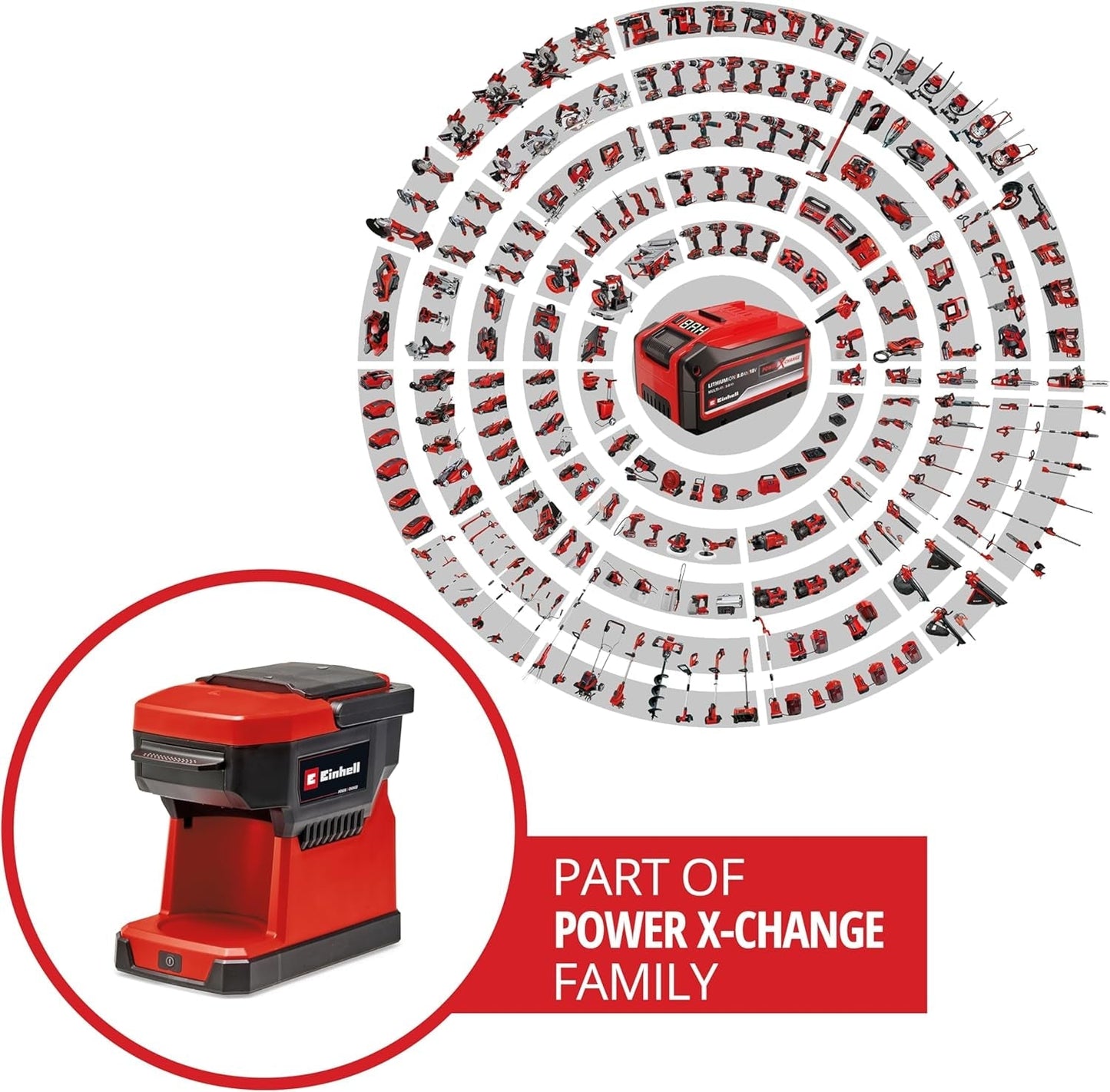 Accu-espressomachine Einhell TE-CF 18 Li-Solo Power X-Change (18 V, 240 ml watertank, voor filterkoffie en koffiecapsules, draaggreep, incl. koffiekopje met deksel, zonder batterij)