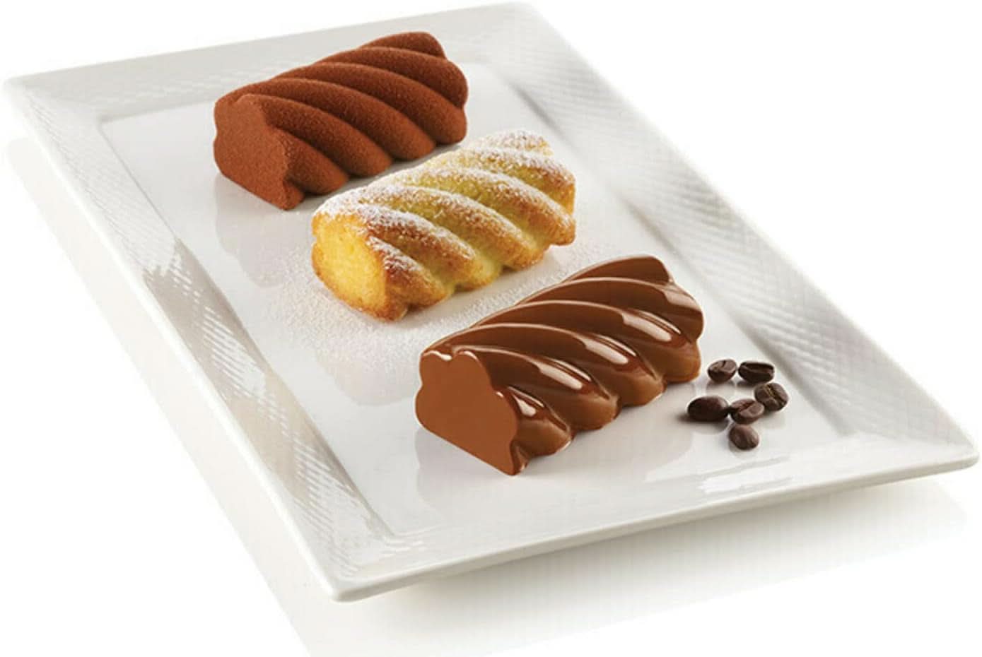 Silikomart, vorm voor Tartufo-siliconencakes, 8 enkele poorten, Ø 62 H 52 mm Keuken Naty Shop Swing