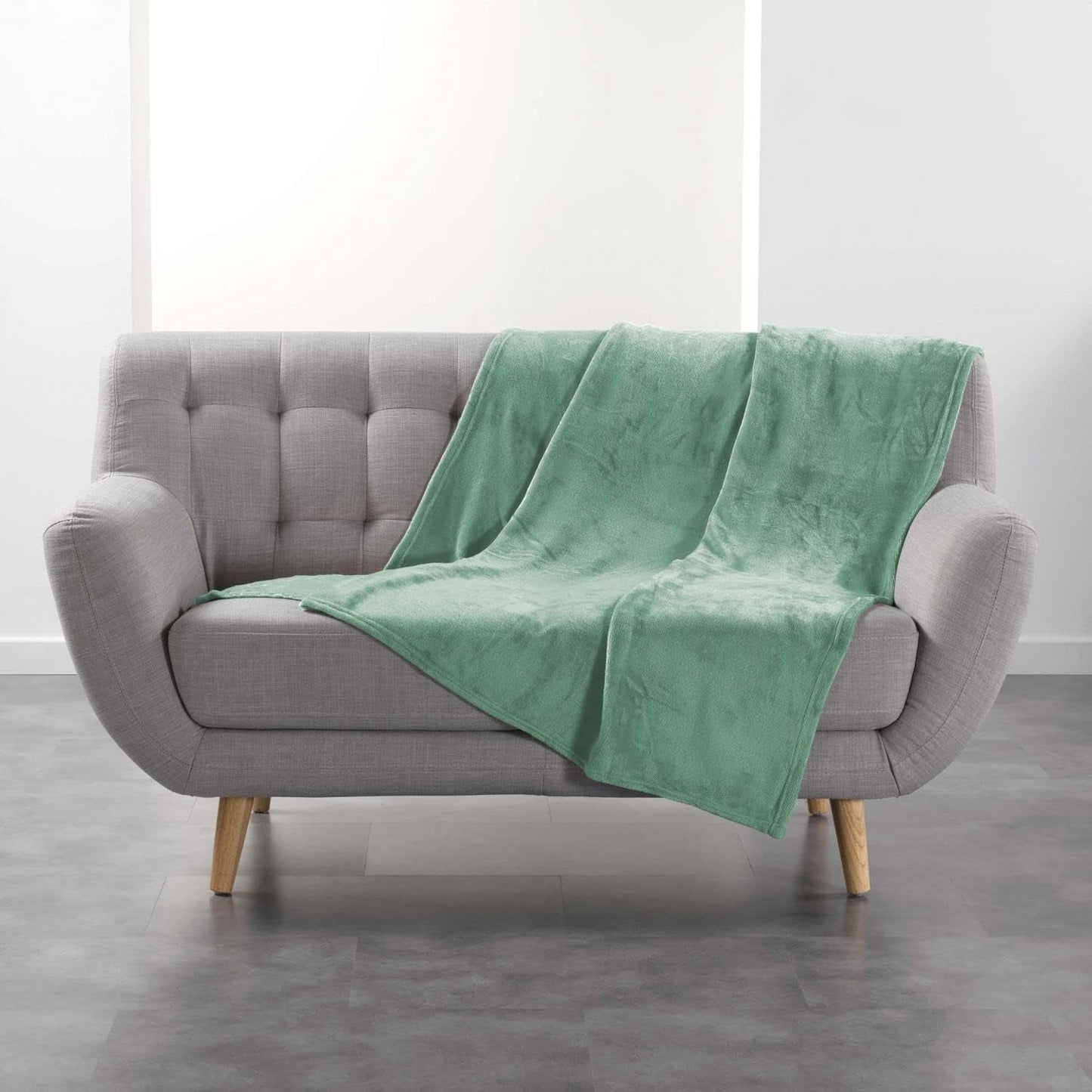 Douceur D'Intérieur, flanellen deken, 125 X 150 Cm, salie, flanel Dekbedden en dekbedden Naty Shop