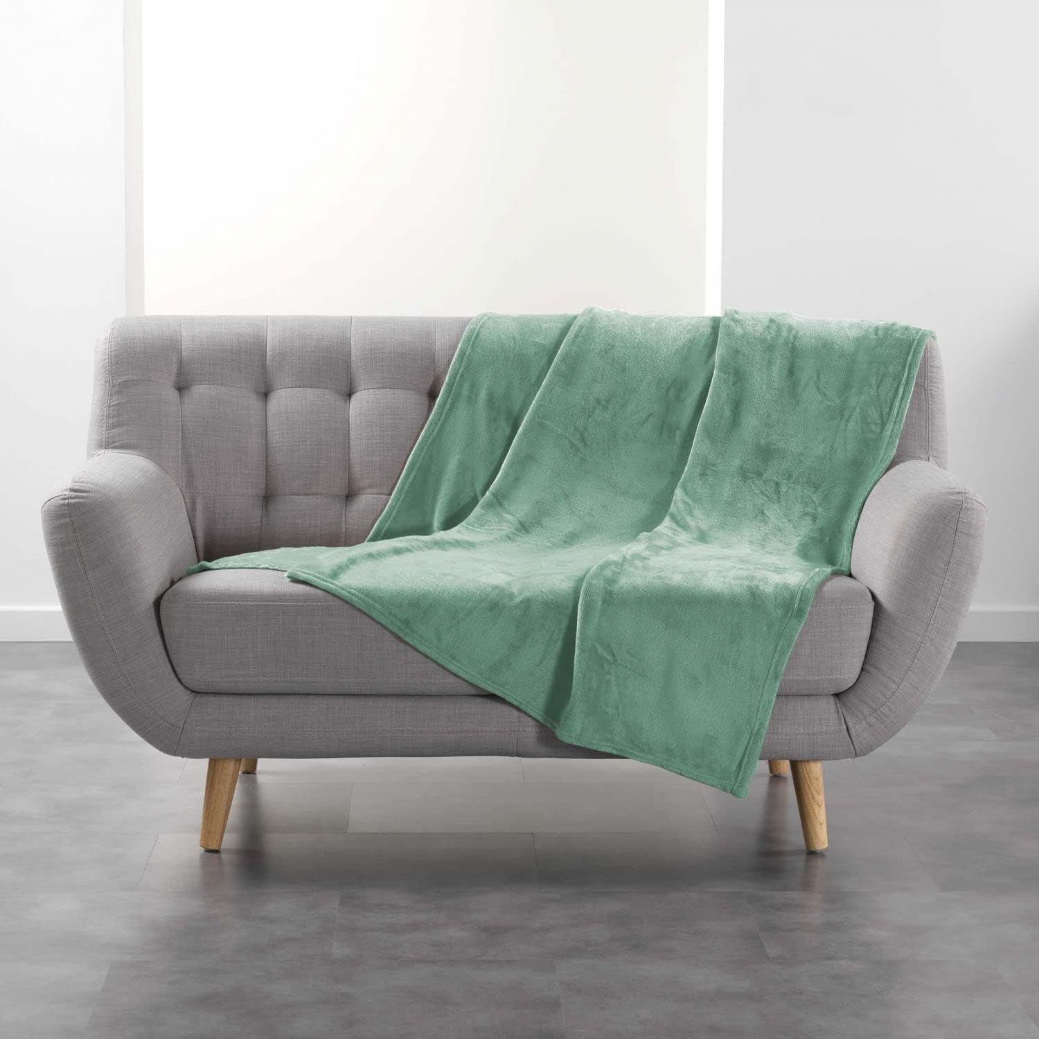 Douceur D'Intérieur, flanellen deken, 125 X 150 Cm, salie, flanel Dekbedden en dekbedden Naty Shop