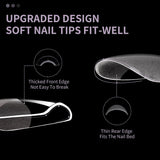 Korte kunstnagels Ballerina 120 stuks lijm op 12 maten Korte kunstnagels Zachte gel Volledige dekking nageltips voor korte gelnagels S