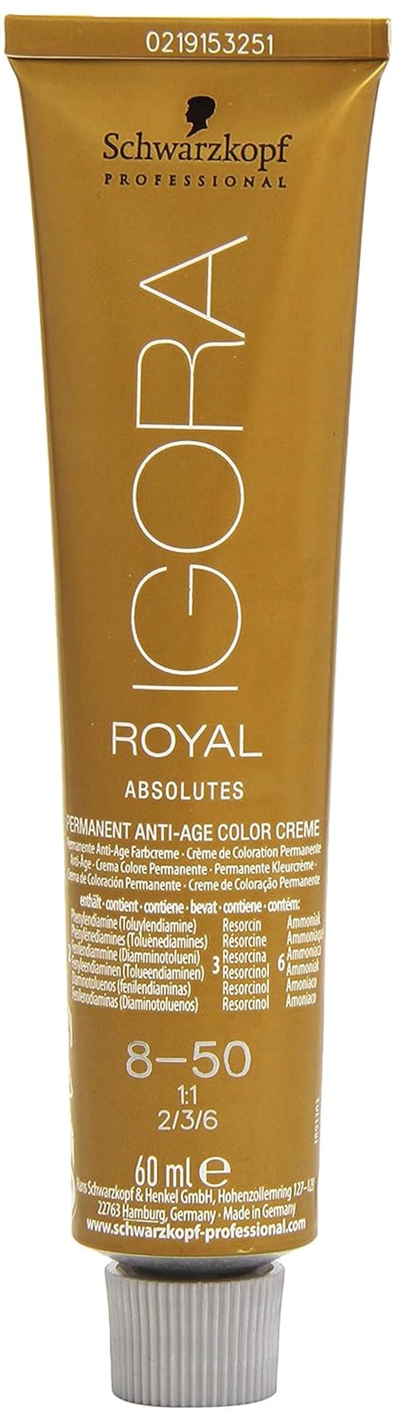 Igora Royal Absolute Age Blend Haarkleur, 7-560 Medium Goudchocoladeblond, 60ml Naty Shop Haarverf 8-50 Natuurlijk Licht Goudblond 60 Ml (1 pakje)
