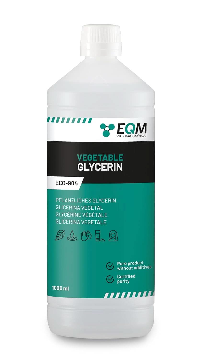Plantaardige glycerine, 100% natuurlijk, natuurlijke vochtinbrengende crème voor haar en huid, ideaal voor zepen, shampoos, crèmes, 1 liter Douche en bad Naty Shop