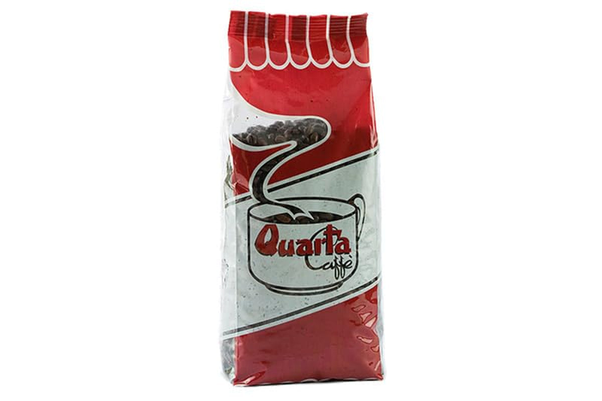 Quarta Caffè Sorte Rossa bonen - Arabica en robuuste koffie, 250 g, krachtig en energiek aroma - 1 verpakking van 250 g. Geproduceerd in Apulië, Salento