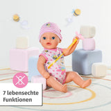 BABY Born Lena (meisje) 36 cm, pop met 7 functies voor kinderen vanaf 1 jaar, werkt zonder batterij, grote pop 36 cm, 834596 Zapf Creation, roze Naty Shop poppen