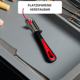Westmark 29092270 Sparschäler Gallant, Pp/Tpe/Edelstahl, Schwarz / Rot, 16,5 X 3,7 X 2 Cm Dunschiller Naty Shop
