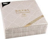 Papstar, 50 servetten "ROYAL Collection" 1/4-vouw 40 cm x 40 cm "Elegance" bruin, #86498 (pak van 2)