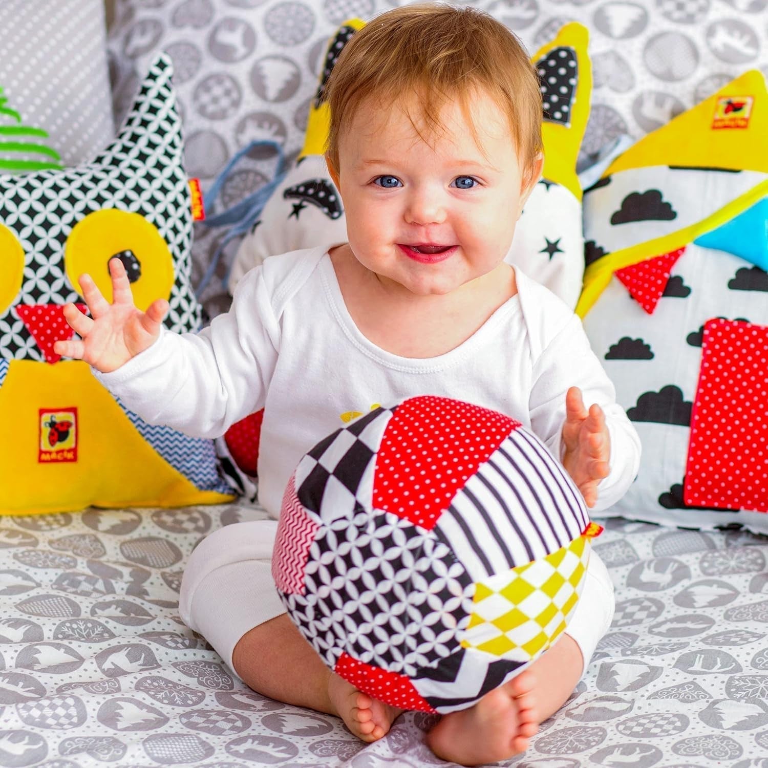 magdum 2 set baby kubusspel + stoffen bal - motoriek speelgoed vanaf 1 jaar - speelgoed voor kinderen 6 maanden - Montessori speelgoed - educatief speelgoed 1 jaar - cadeau voor kinderen - bal voor kinderen - kubus voor kinderen - cadeaus voor kinderen Speelgoed Bebe Naty Shop