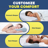 Verlichting van nekpijn Verkoelend nekkussen Memory Foam Slaapkussens Cervicaal kussen voor nek- en schouderpijn Ergonomisch bedkussen Neksteunkussen voor buikrugslapers Cervicale orthopedische kussens Naty Shop