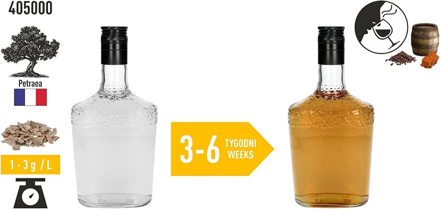 Browin Strong Roasted Oak Chips 20g - vlokken, fijne eikenhouten stokjes voor het op smaak brengen van alcohol, bruin Aroma's Naty Shop