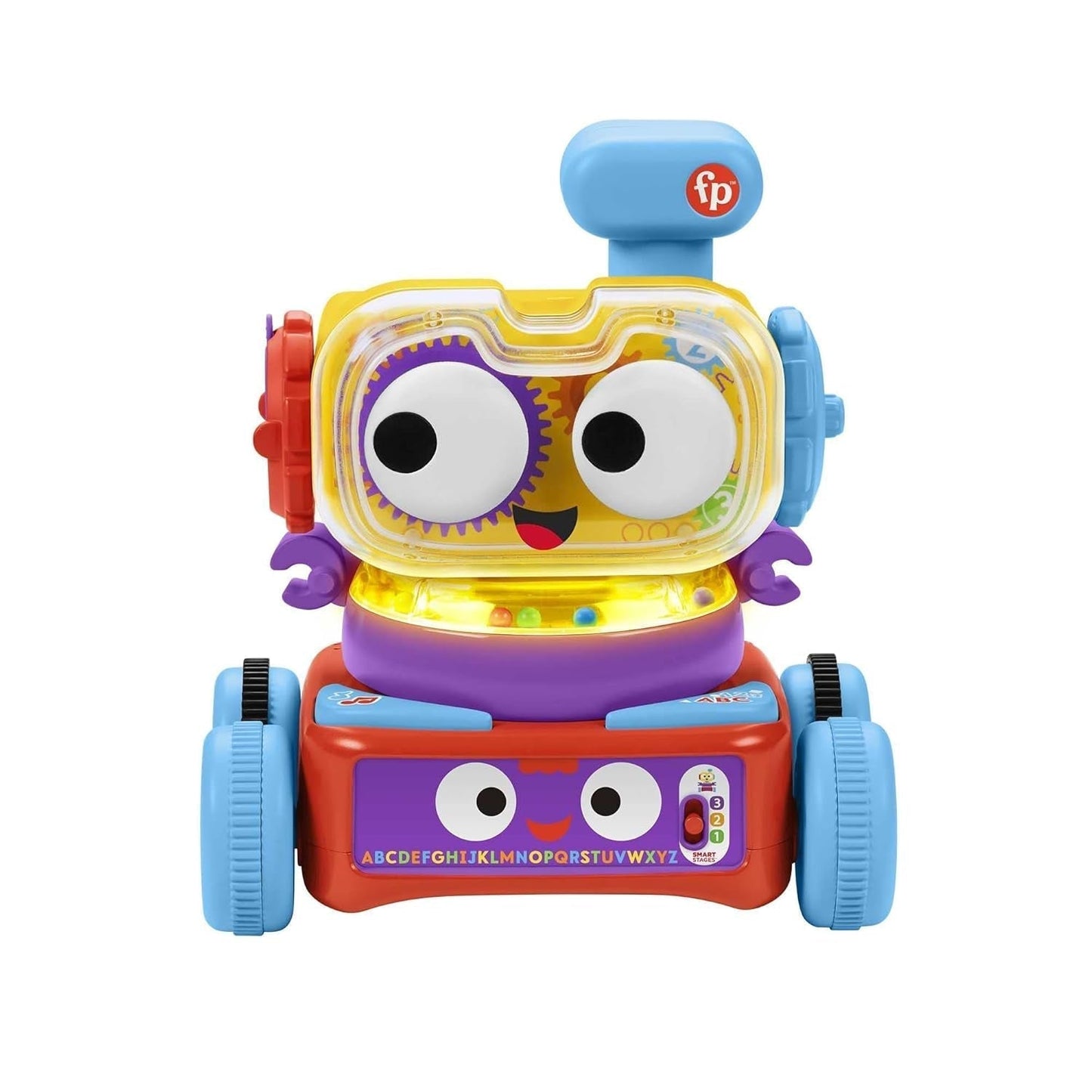 Fisher-Price 4-in-1 leerrobot Linus voor baby's en peuters, speelgoed vanaf 6 maanden - Duitstalig, HCK39 babyspeelgoed Naty Shop Duits