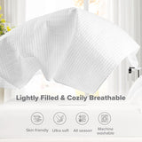 Comfort Spaces Kienna dekbedset Luxe dubbelgestikte zomerdeken Lichtgewicht zacht beddengoed voor het hele jaar Bijpassende kussensloop Witte kingsize deken (264,2 x 228,6 cm) Naty Shop Dekbedden en dekbedden