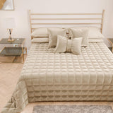 PETTI Artigiani Italiani - Eenpersoonsbedovertrek, dubbelzijdige sprei, verensprei, nachtblauw, wit, 100% Made in Italy Quilts en quilts Naty Shop Brown Bedmaat 100 (170 X260 Cm)
