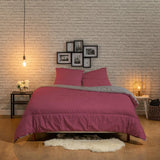 Bleu Câlin tweekleurig omkeerbaar dekbed voor 2 personen, microvezel, bordeaux/peper, 220X240 cm Dekbedden en dekbedden Naty Shop