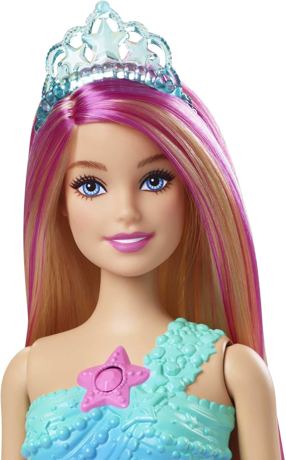 Barbie Dreamtopia Magic Light zeemeerminpop met blond haar, Barbiepop met zeemeerminstaart, geschikt als cadeau voor kinderen vanaf 3 jaar, HDJ36