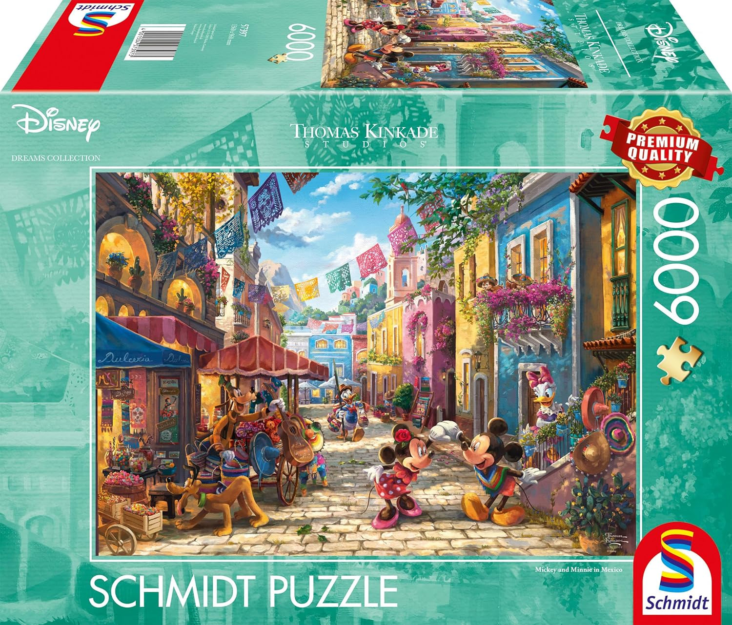 Schmidt Spiele 57397 Thomas Kinkade Disney Mickey en Minnie in Mexico Legpuzzel van 6000 stukjes Naty Shop Standaardtitel