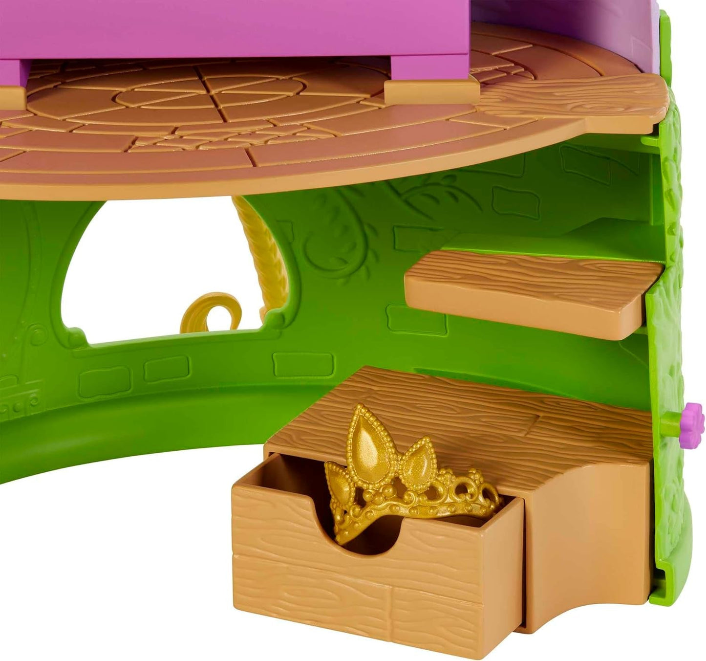 Disney Princess HMV99 - Rapunzel beweegbare pop en speeltoren met rondom plezier, 6 speelplekken en 15 accessoires, geïnspireerd op de Disney-film, speelgoed voor poppen van 3 jaar oud Naty Shop Dolls