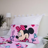 Disney-beddengoed, Minnie Mouse roze baby, 100% katoenen beddengoed met ritssluiting - Kids Naty Shop
