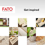 Fato - Natuurlijke 4-voudige wegwerp papieren servetten, milieuvriendelijk, 40 stuks, maat 38X38, 2-laags, 100% gerecycled papier