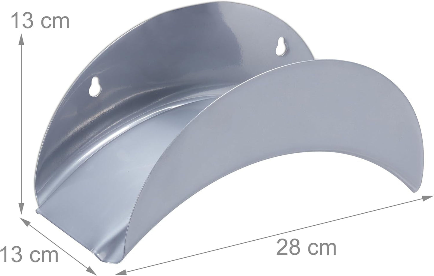 Relaxdays Wandslanghouder Set van 2 voor 30m 1/2" Slang Tuinslanghouder Metalen Slanghouder Grijs