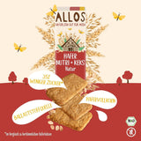 Allos Nutri Biologische Havercrackers | Krokante Volle Havercrackers | Zoeten met honing 6 x 130 g