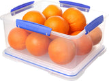 KLIP IT-systeem Voedselbewaarpot 5 liter stapelbaar lekvrije voorraadpot met deksel koelkast/vriezer geschikt BPA-vrij plastic blauwe clips 1 stuk (2 stuks) voedselbewaardozen Naty Shop