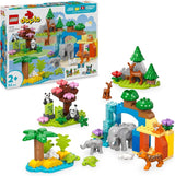 LEGO DUPLO 3-in-1-set met wilde dierenfamilies, educatief speelgoed voor peuters met schildpadden, tijgers, olifanten, herten, panda's, 2-jarige kleuterset, bouwspeelgoed met dierenfiguren 10446 Bouwsets Beuche in LEGO-Store Standaardtitel