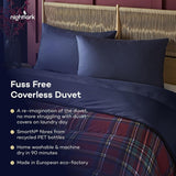 Night Lark dekbed- en kussensloopset, 10,5 tog, eenpersoons, klassieke rode Schotse ruit, luxe beddengoed, hypoallergeen, machinewasbare dekbedden en dekbedden Naty Shop
