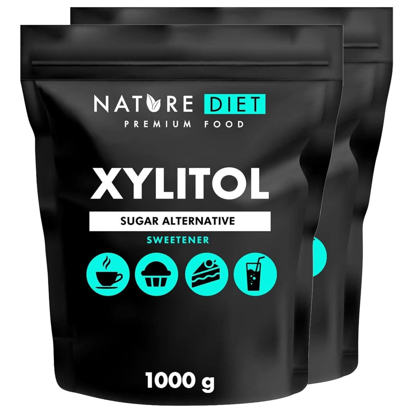 Nature Diet Xylitol, 1 Kg Zoetstoffen Naty Shop 2 x 1 Kg Xylitol