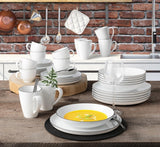 Seltmann Weiden serviesset 001.737148 Lido - 6 dinerborden + 6 onderborden - 12 delig - Black Line