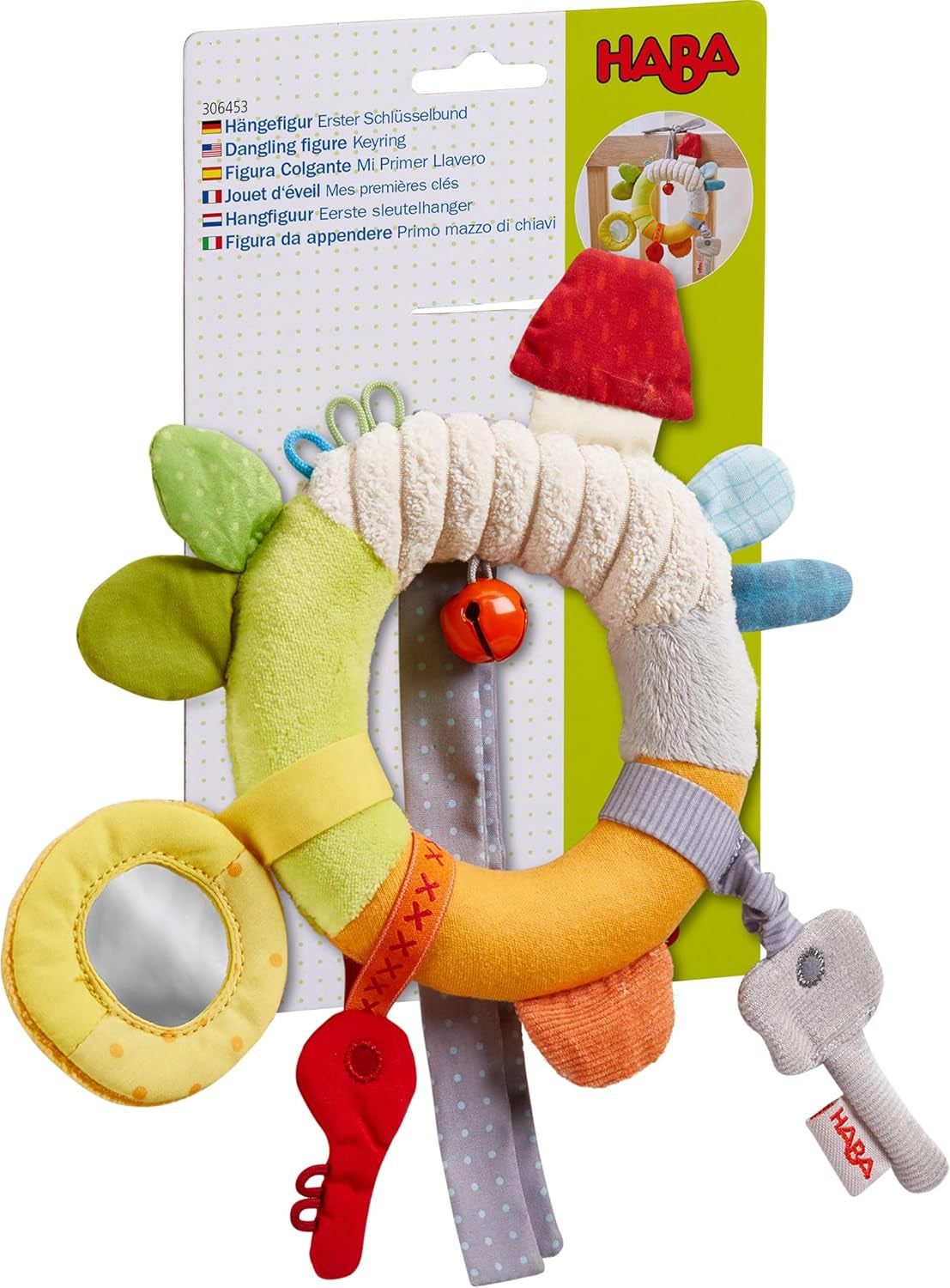 HABA 306453 - Hangfiguur Eerste set sleutels, bewegende en hangfiguren vanaf 6 maanden Babyspeelgoed Naty Shop