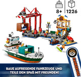 LEGO City haven met vrachtschip, bouwspeelgoed voor jongens en meisjes vanaf 8 jaar, cadeau-idee voor kinderen, containerkraan, speelgoedschip en 8 minifiguren 60422 Bouwsets Besuche den LEGO-Store