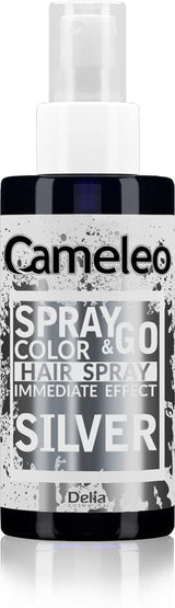 Cameleo - Spray & Go - haarverfspray - paars - voor blond, platinablond en grijs haar - eenvoudig sprayen en gaan - semi-permanent - direct resultaat - carnavalshaarverfspray - 150 ml Naty Shop zilveren haarverf 150 Ml (1 pakje)
