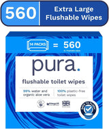 Eco-vriendelijke wegwerpdoekjes 560 doekjes (14 x 40 doekjes) Maandverpakking 100% plasticvrij 99% watergevoelige verzorging Vochtige doekjes Fijn tot doorspoelen Gecertificeerd biologisch afbreekbaar Veganistisch