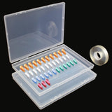 2 stuks 30 cm dubbelzijdig plakband kunstnagel opbergdoos doorzichtige rechthoekige doos plastic verpakkingsdozen nageltips container kunstnagels 21,8x15,5 cm