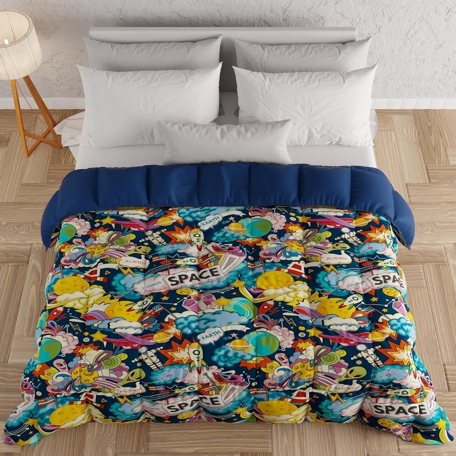 PETTI Artigiani Italiani - Winterquilt, Winterquilt, Eenvoudige quilt, Dubbelzijdig, Monocolor en digitaal printen, 100% hypoallergene microvezel, Made in Italy Naty Shop quilts en quilts