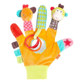 Fehn Babyhandpop Krokodil - Knuffel met rammelaar, ritselend papier, bijtring en pieper - Babyhandpop - Knalspeelgoed voor baby's en peuters vanaf 6 maanden Babyspeelgoed Naty Shop Safari