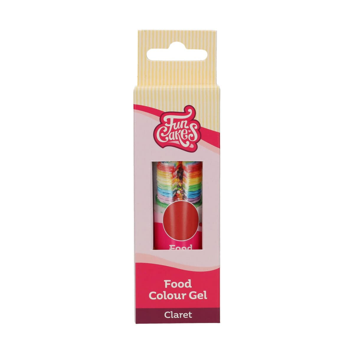 Funcakes Food Colour Gel Claret: Hooggeconcentreerde kleurstof voor deeg, room, fondant en marsepein. Gemakkelijk doseren. Eén druppel om levendige kleuren te creëren. Halal. 30 gram