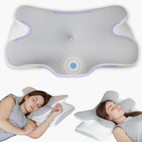 Nekkussen Orthopedisch hoofdkussen Memory Foam Kussen Zijwaartse impactkussen - Ergonomisch ontwerp Holle vorm voor zij-, rug- en buikimpact Lichtgrijs Cervicale orthopedische kussens Naty Shop Lichtgrijs 66X36X14Cm