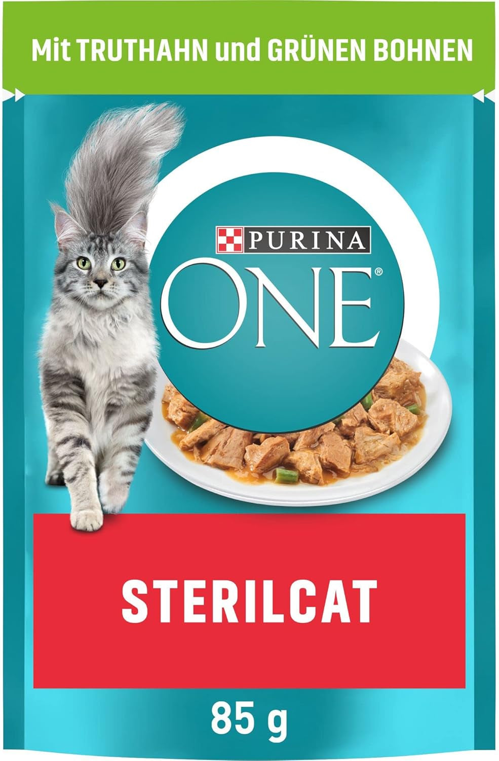 PURINA ONE STERILCAT Katzenfutter nass, zarte Stückchen in Sauce für sterilisierte Katzen, met Turkije, 26er Pack (26 x 85g)