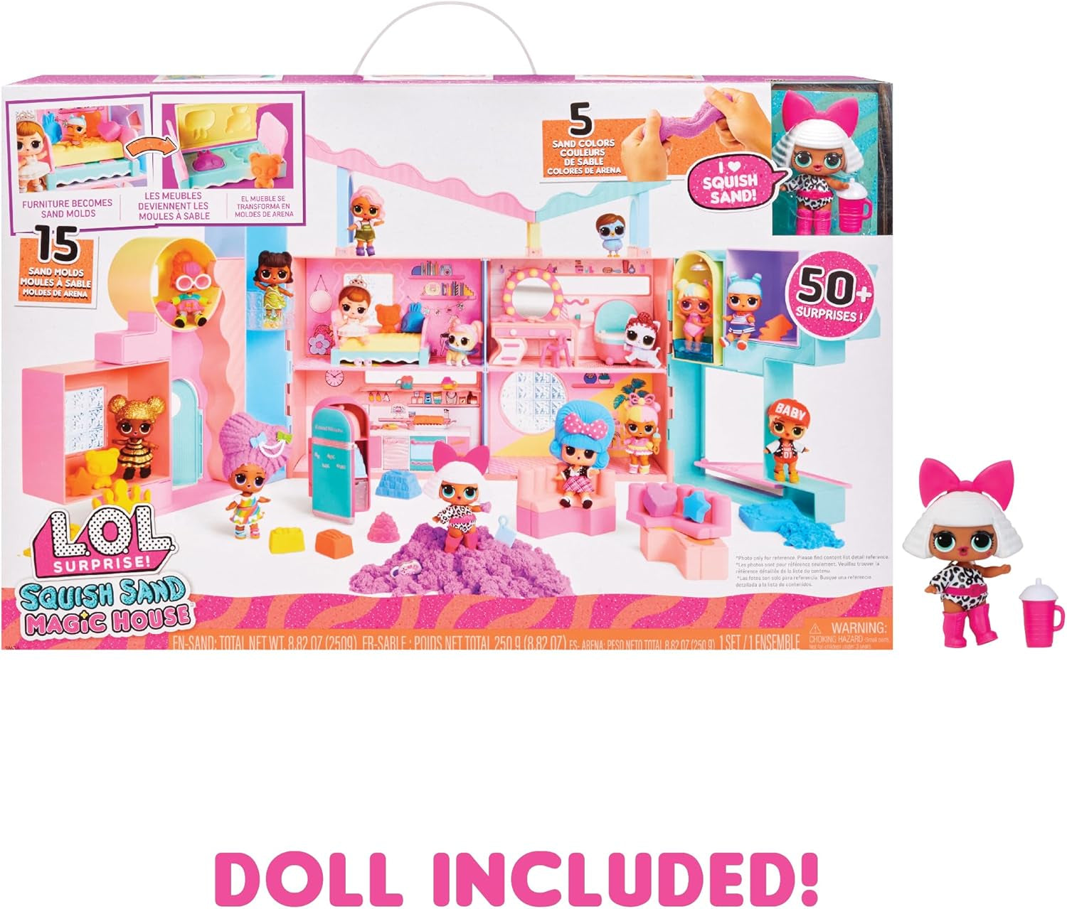 LOL Verrassing! Magisch Huis met Squish Sand en Diva verzamelpop - Speelset met verzamelpop, Squish Sand, verrassingen en accessoires - Ideaal voor meisjes vanaf 4 jaar
