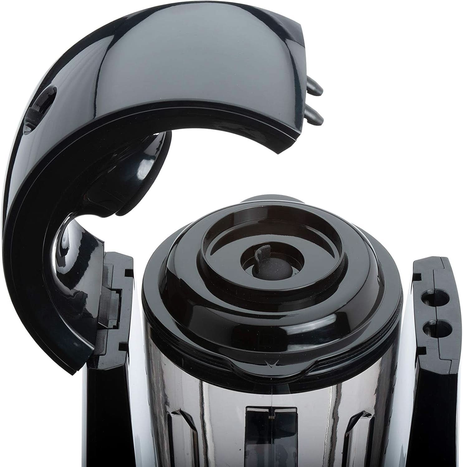 Cloer 6980 Vakuum Standmixer / 800 Watt / 21.000 U/Min. / Incl. Vorratsbehälter/Vakuumventil/Automatikprogramme/Eis-Crush-Funktion/Reinigungsfunktion/Schwarz, 1500 Milliliter Keuken Naty Shop